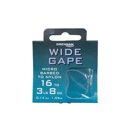 Drennan Wide Gape Hooks To Nylon - Size 18 to 3lb
