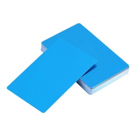 50Pcs Metal Business Cards, 0.22MM Aluminium Alloy Inkjet Printable Waterproof Sublimation Blanks Card ID Card Business Card for Printer (Blue)