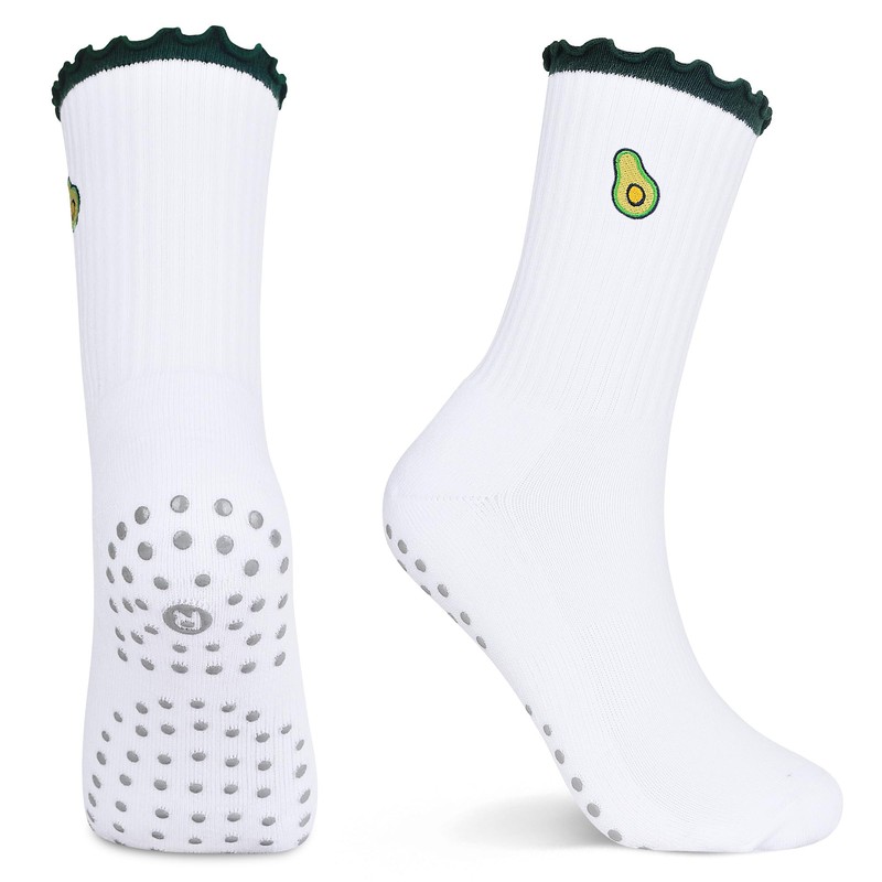 DEESEEUS Cute Pilates Socks for Yoga,Barre,Reformers US Shoe Sizes 5-11