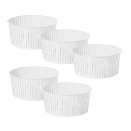 5 x Cheese Mould 12.7 x 11 cm - Variations | Plastic Cheese Mould | Basket for Cheese