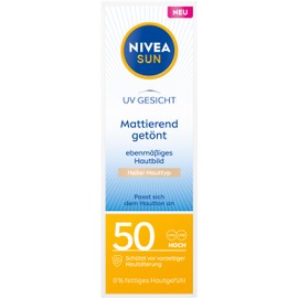 NIVEA SUN Cream UV face matting tinted light skin type LF50 50 ml
