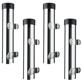 YaeMarine 4-Pack Boat Marine Fishing Rod Holders Stainless Steel Side Mounted Transom Mounted Rod Holders with Weld Brackets