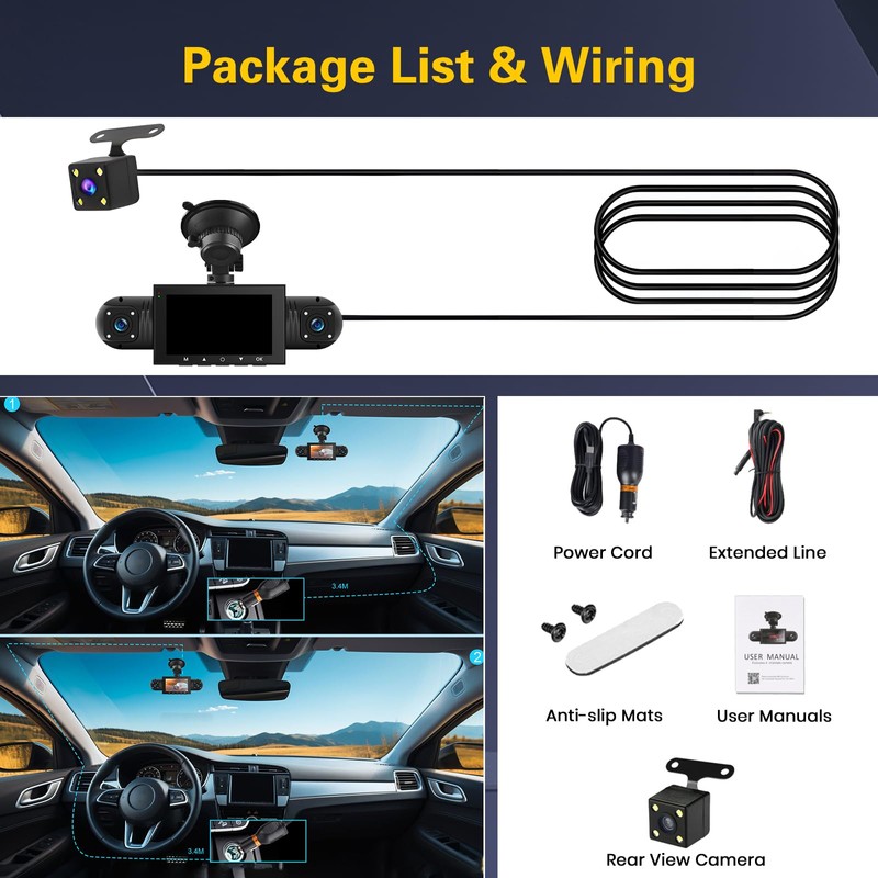 Hikity USB DVR Dash Cam for Android Car Radio Waterproof
