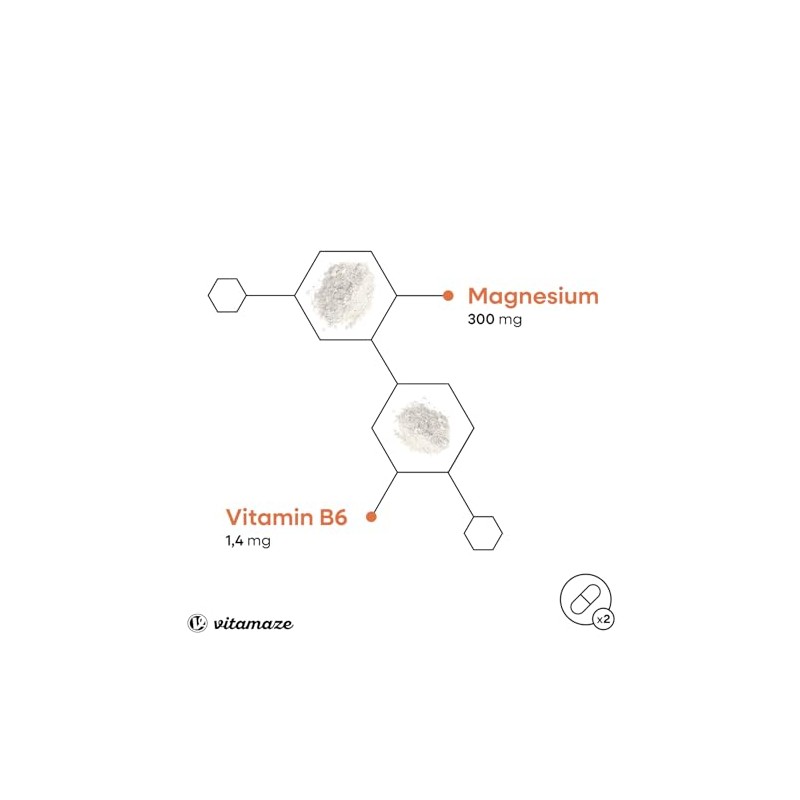 Magnesium Bisglycinate with Vitamin B6, 240 Capsules for 4 Months,