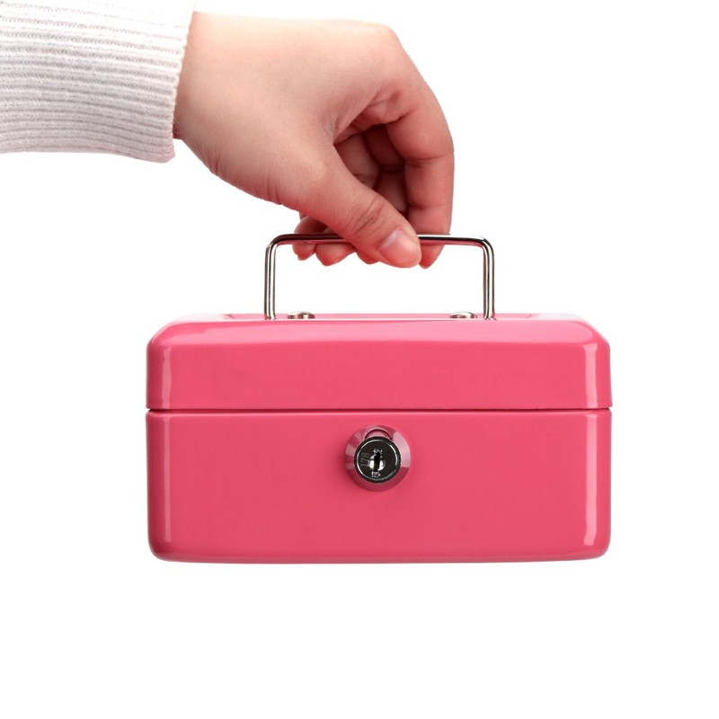 Jssmst CB0801S Hand Safe, Key Lock, Metal, Mini Size, Lightweight,