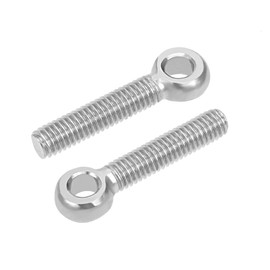 sourcing map M6 x 30mm 304 Stainless Steel Machine Shoulder Lift Eye Bolt Rigging 5pcs