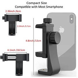 Adaptador de montaje de trípode para teléfono celular, soporte universal para teléfono, abrazadera ajustable, soporte giratorio de 360 grados, clip de