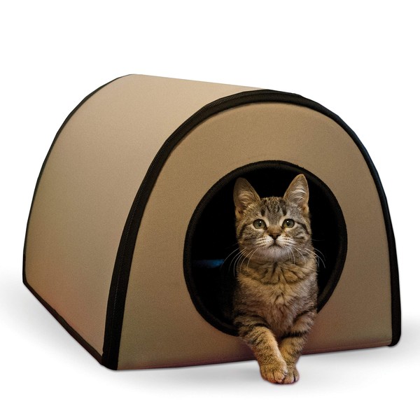 K&H Pet Products Thermo Mod Kitty Shelter Waterproof Outdoor Heated Cat House 21" x 14" x 13"