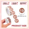 PATIKIL Number 19 Circle Stickers,1 Inch Round Color Coded Self-Adhesive