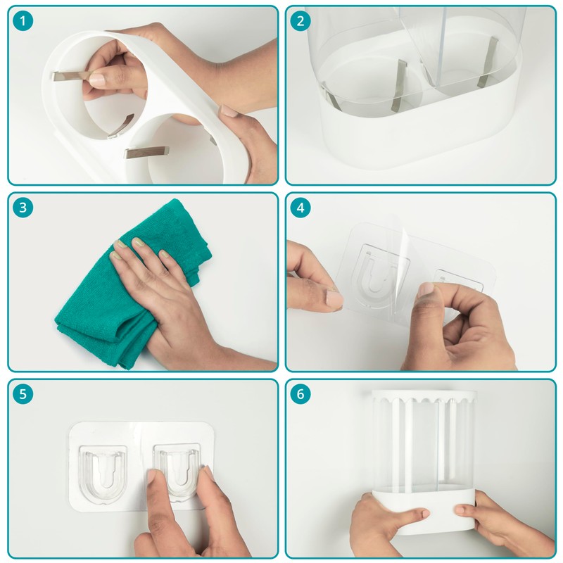 Belle Vous Wall-Mounted Double Tube Cup Dispenser - Pull Type
