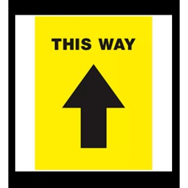 Avery 5pk This Way Directional Aisle Arrow Traffic Flow Floor Sticker Decal Sign