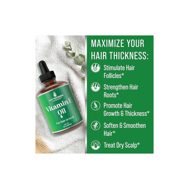 Hair Thickness Maximizer Aceite De Vitamina E Para El Crecimiento