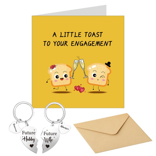 Engagement Card For Couples Gifts - Includes Funny Personalised Card,