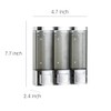 Shower Soap Dispenser 3-Chamber,Drill Free with Glue or Wall Mount