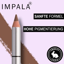 IMPALA | Augenbrauenstift mit Bürste, Farbe Zimt Nº04 | Perfekte Augenbrauen, Tattoo-Effekt | Vollständige, Natürliche Augenbrauen mit Laminierungs-Effekt | Natürliches und Langanhaltendes Make-up