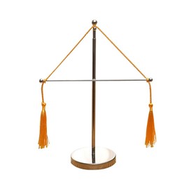 VOSAREA Pennant Stand, Telescopic Table Flag Stand, Flag Holder with Base, Desk Flag Holder, Decorative Metal Table Flag Stand