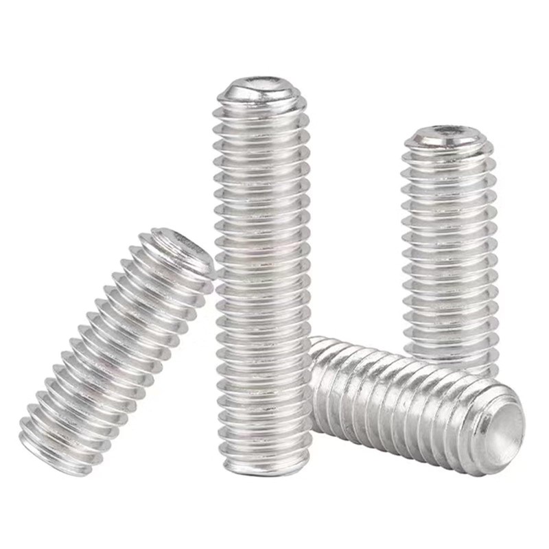 M12-1.75 x 10mm Hex Socket Set Grub Screws,Headless Cup Point,Flat