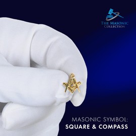 THE MASONIC COLLECTION Craft Square & Compass Masonic Badge with G - 100% Polished - Available in Gold - Ideal Masonic Gifts for Men