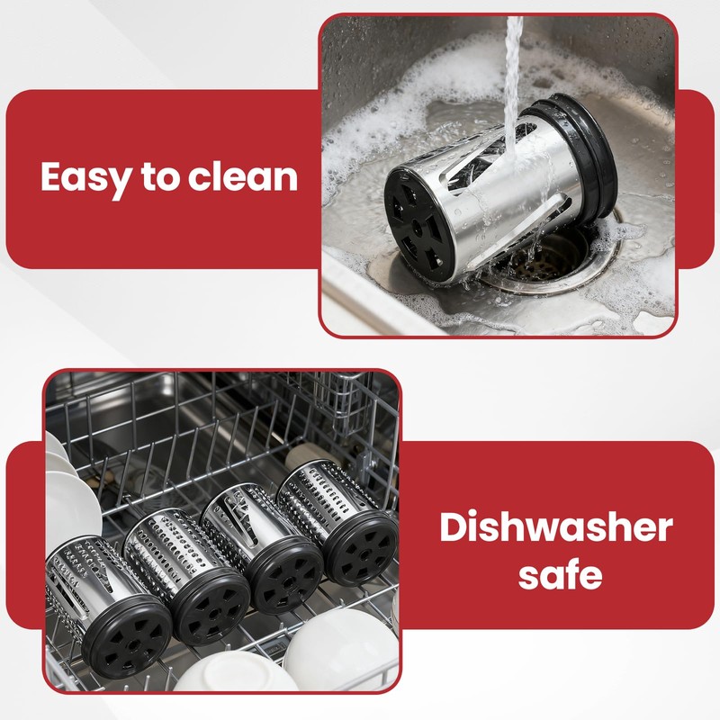 Stainless Steel Slicer Shredder Attachment for KitchenAid Stand Mixers, Large