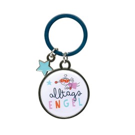 H:)PPY life Keyring with Everyday Angel Motif, Pendant with Key Ring, Pendant for Bag, Backpack, Gift