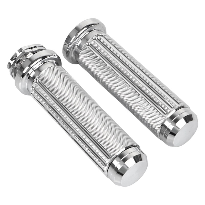 Unbranded Chrome 1" Handlebar Hand Grip For Harley Softail Dyna