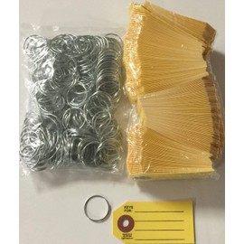 Yellow Reinforced Key Tags with Rings - DP-820 (P4) (250)
