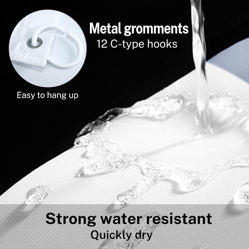 ArtSocket Silver Get Naked Bathroom Set with Shower Curtain and