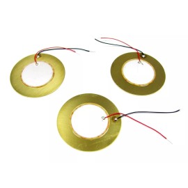 C. B. Gitty 12pc. 41mm JUMBO Piezos with Pre-wired Leads - Cigar Box Guitar Pickups