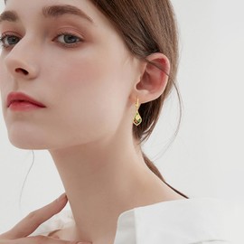 YFN Ladybird Earrings Sterling Silver Daisy Flower Dangle Drop Earrings Fashion Jewellery Gifts Women Teen Girls, Sterling Silver, No Gemstone