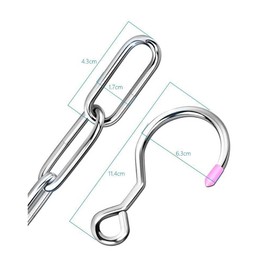 Clothesline Stainless Steel with Hooks, Rust Resistant, Laundry Chain, Hanging Rope, Portable, Easy to Hang, Adjustable Length, Laundry Storage, Travel, Camping, Business Trips, Rainy Season, Indoor
