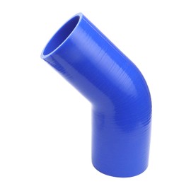 AC PERFORMANCE AC PERFORMANCE ID 2.5" to 2" (63mm to 51mm), 45 Degree Elbow Reducer Coupler, Leg Length 3.5" (90mm), 3-Ply Reinforced, Universal Automotive Silicone Hose, Blue