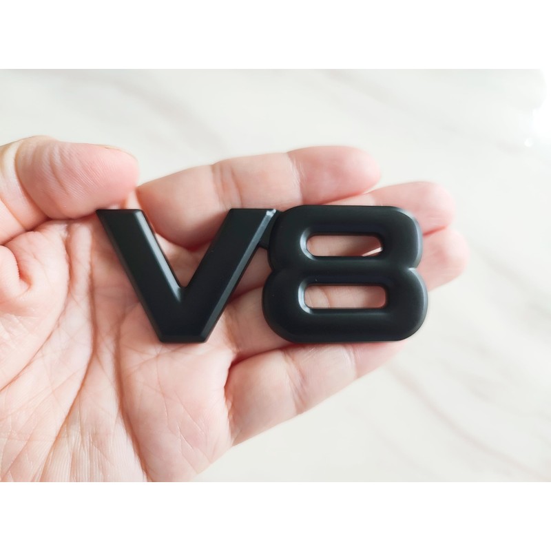 2 Metal V8 Badges, 3D car Truck Badges, Stickers, car