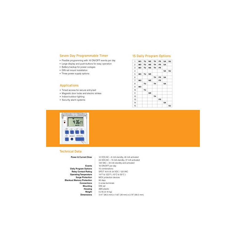 EMX 24 - 7 Day Timer Gate Timer Programmable Electronic