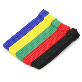Reusable Nylon Cable Ties for Home and Office Cord Management – 50-Piece Adjustable Hook-and-Loop Straps for Organized Spaces