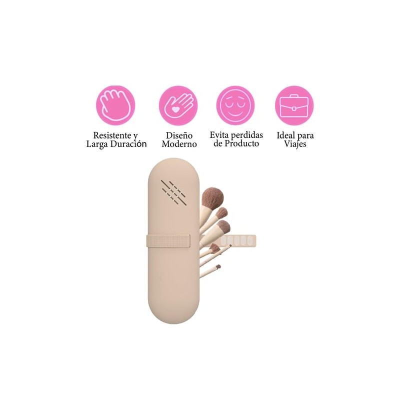Funda para brochas de maquillaje con broche Estuche organizador de