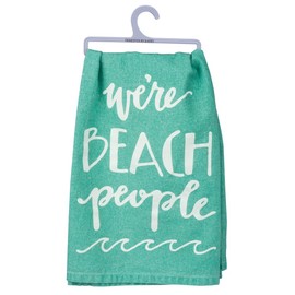 Primitives by Kathy 34520 Hand-Lettered Dish Towel, 28", We're Beach People