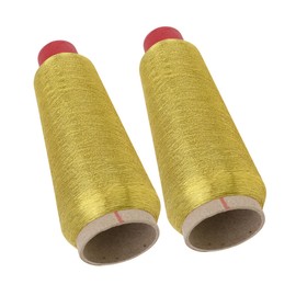 TEHAUX 2rolls Metallic Embroidery Thread for Sewing and Crafting Floss for Embroidery Machines Reflective Glitter Thread for Cross Projects