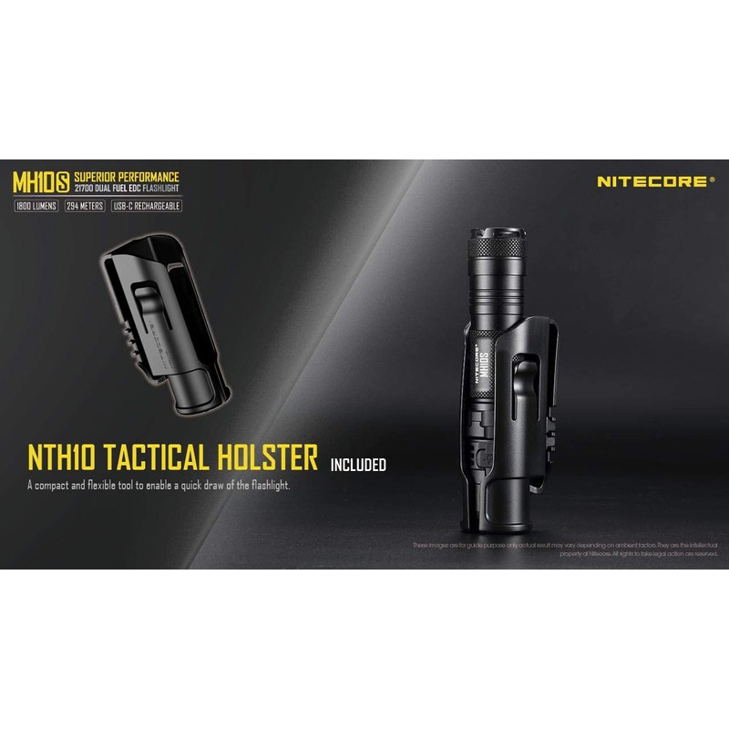 Nitecore MH10S Luminus SST-40-W USB-C Rechargeable Flashlight - 1800 Lumens