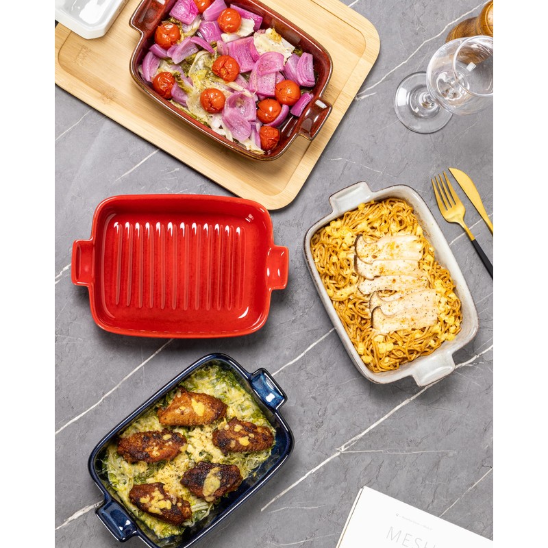 Small Baking Dishes for Oven, Individual Casserole Dishes, Ceramic Bakeware