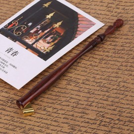 GLOGLOW Oblique Calligraphy Pen Holder, Rosewood Dip Pen with Brass Flange, Writing and Art Tool