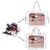 ZTUJO Purse Organizer Insert, Felt Bag Organizer with Metal Zipper,
