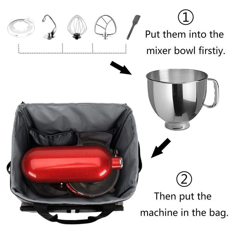 BAGLHER Heavy Duty Kitchen Mixer Cover for 6-8 Quart Stand