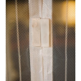 WERKA PRO 10768 Moustiquaire Rideau de Porte aimantée Blanche 215 x 50 cm x2 Fly Screen, White, Blanc