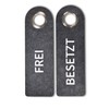 2 Freely Occupied Felt Door Hangers (Dark Grey) – With