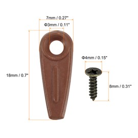 HARFINGTON 50Pcs Picture Frame Backing Hardware Clip with 50Pcs Screws Turn Button Fasteners Set Picture Turn Backing Clips for Craft Hanging Picture Drawing, Brown