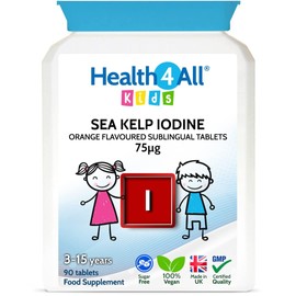 Health4All Kids Sea Kelp Iodine 75µg Chewable Tablets, 90 Tablets 