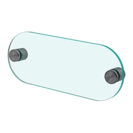 Wall Sign Holder Name Plate Display Sleeve Office Wall Sign Holder 10 x 4 Oval Green Edge with Standoffs Complete Sign System Oblong Shape Acrylic for Properties Signage School Classrooms Elevator Floors by Marketing Holders