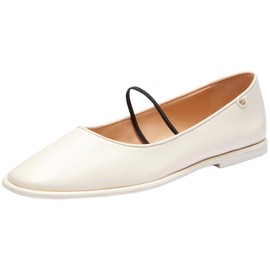 COACH Women's Flats Emilia Mary Jane, Color Chalk, Size 7