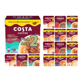 Costa Coffee Pods - Pick Any 2 Pack From 6 Flavours, Including Costa Skinny Latte Pods, Americano Pods, Latte Pods, Caramel Latte Pods, Cappuccino & Flat white Coffee Pods