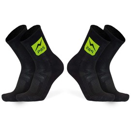 Atmungsaktive Socken Herren, Sportsocken Herren aus weicher, zertifizierter Baumwolle, Tennissocken, Padel, Fußball, Crossfit, Fitnessstudio, Basketball, Yoga, Wandern, Sport, 2 Paar (Nero, 43-46)